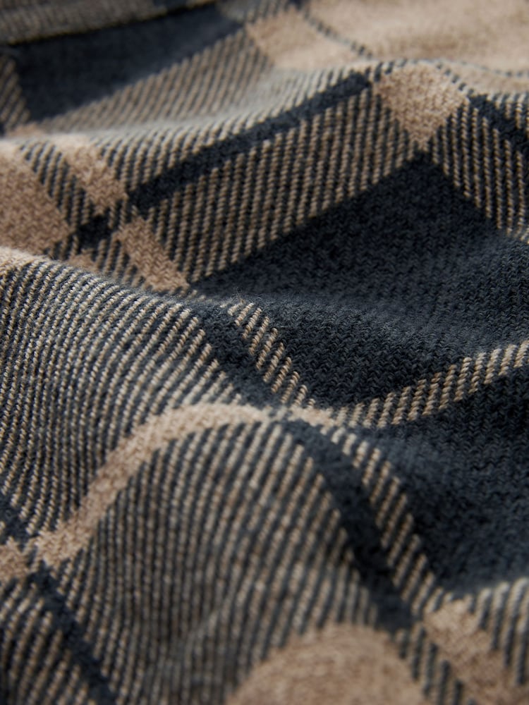 Ecru Natural/Green Borg Lined Shacket - Image 10 of 10