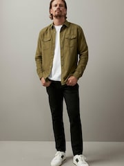Green Twin Pocket Textured Long Sleeve Shirt - Image 2 of 9