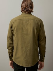 Green Twin Pocket Textured Long Sleeve Shirt - Image 3 of 9