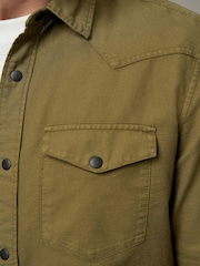 Green Twin Pocket Textured Long Sleeve Shirt - Image 5 of 9