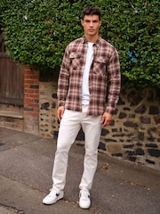 Natural Twin Pocket Check Long Sleeve Shirt - Image 2 of 8