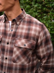 Natural Twin Pocket Check Long Sleeve Shirt - Image 4 of 8