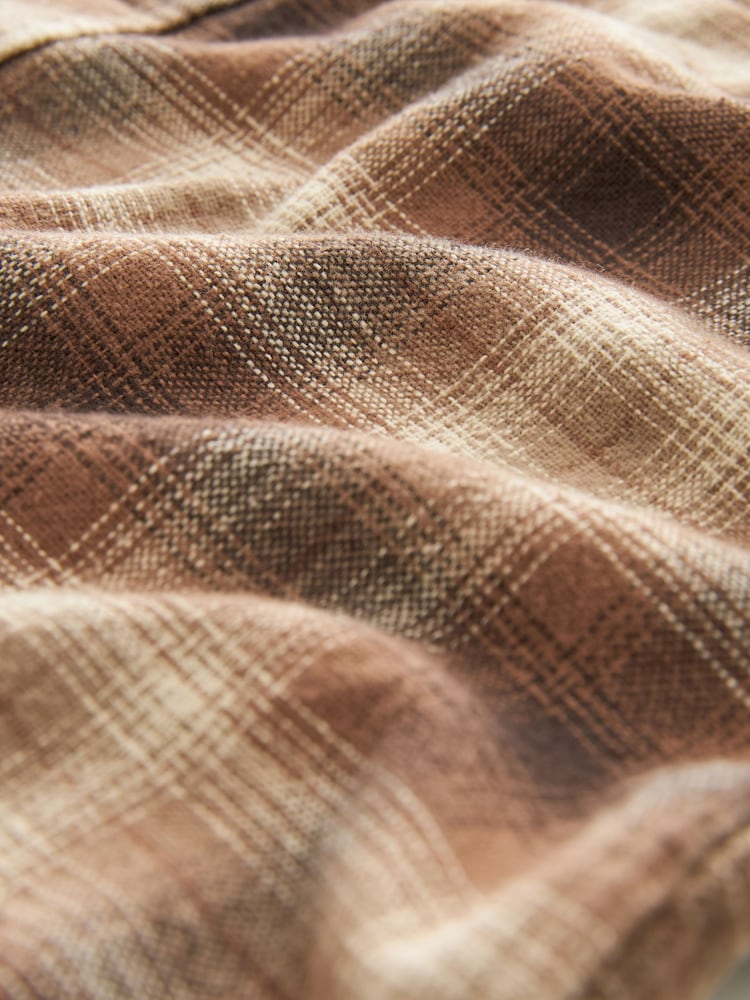 Natural Twin Pocket Check Long Sleeve Shirt - Image 8 of 8 Natural Twin Pocket Check Long Sleeve Shirt - Image 8 of 8