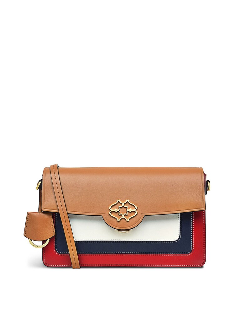 Radley London Medium Red Apsley Road Inlay Flapover Cross-Body Bag - Image 1 of 3