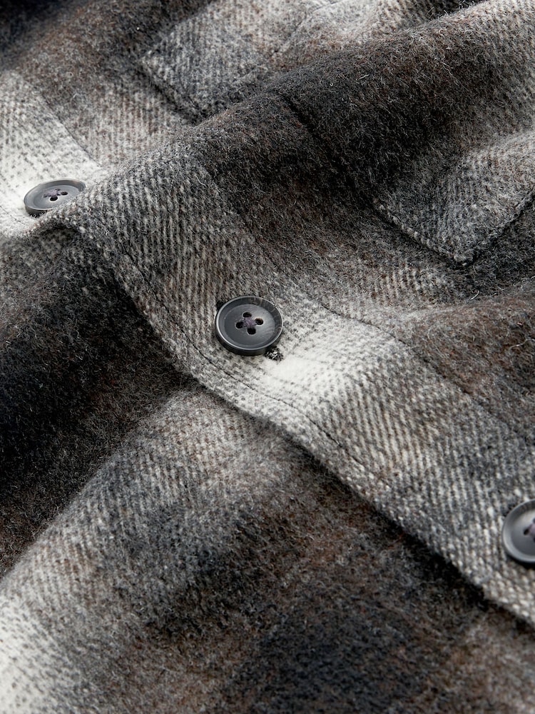 Braun & Weiss - Karierte Hemdjacke mit Wollanteil - Bild 11 von 11