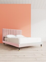 Swoon Easy Velvet Blush Pink Porlock Bed - Image 1 of 8