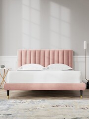 Swoon Easy Velvet Blush Pink Porlock Bed - Image 2 of 8