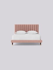 Swoon Easy Velvet Blush Pink Porlock Bed - Image 4 of 8