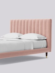 Swoon Easy Velvet Blush Pink Porlock Bed - Image 6 of 8
