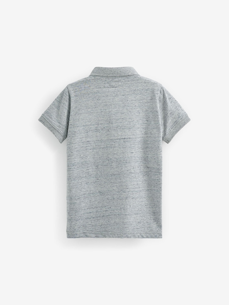 Grey Short Sleeve Polo Shirt (3-16yrs) - Image 2 of 2