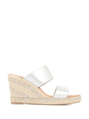 Jones Bootmaker Silver Amabelle Wedge Mule Sandals - Image 1 of 5