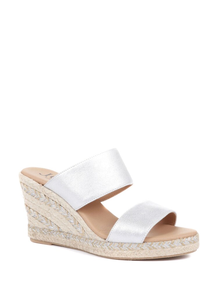 Jones Bootmaker Silver Amabelle Wedge Mule Sandals - Image 2 of 5