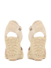 Jones Bootmaker Neutral/Pink Alejandra Espadrille Wedge Sandals - Image 3 of 6
