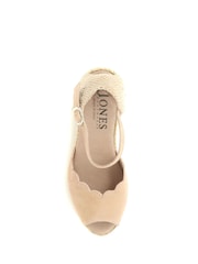 Jones Bootmaker Neutral/Pink Alejandra Espadrille Wedge Sandals - Image 5 of 6