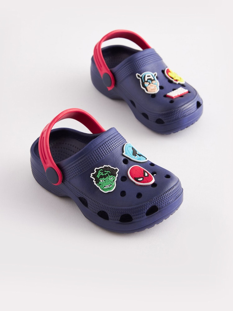 Navy Blue Marvel Clogs - Image 1 of 5