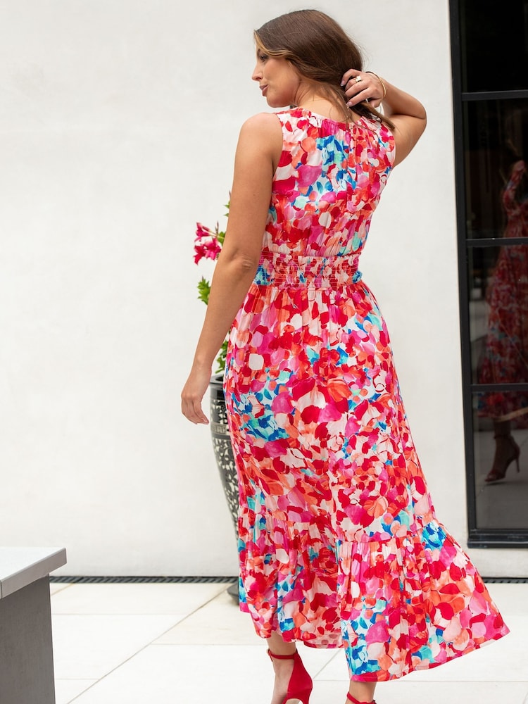 Pour Moi Red Carmen Woven Dress - Image 2 of 5