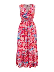 Pour Moi Red Carmen Woven Dress - Image 4 of 5