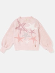 Angel & Rocket Pink Lizzie Pastel Star Jumper - Image 4 of 6