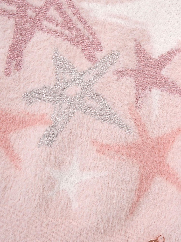 Angel & Rocket Pink Lizzie Pastel Star Jumper - Image 6 of 6