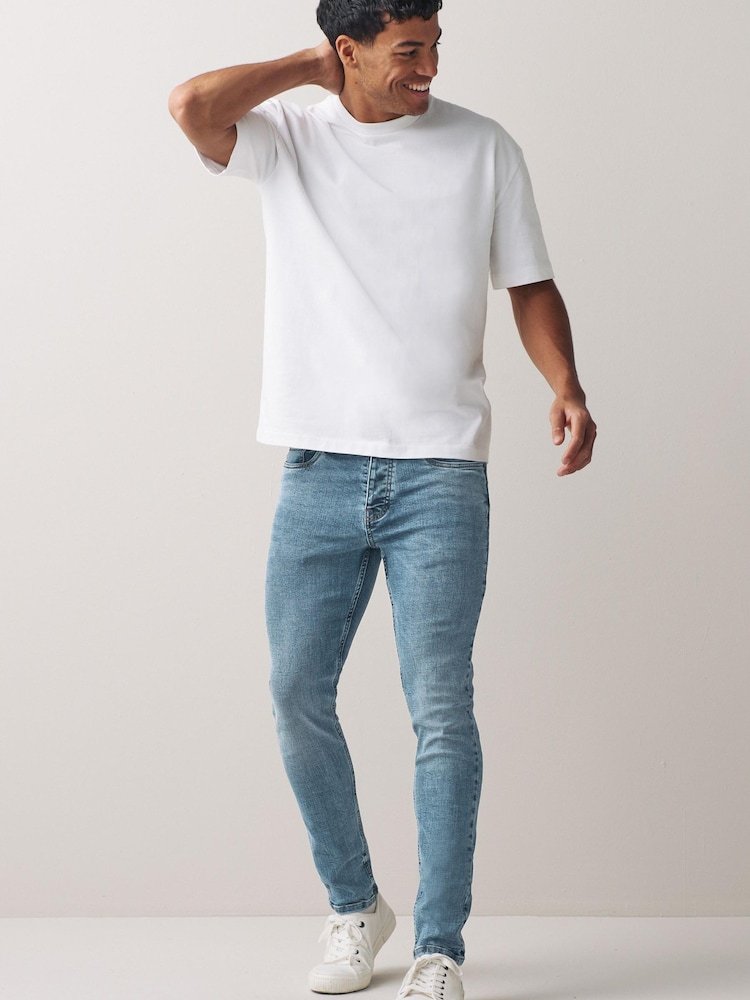 Mid Blue Skinny Ultimate Comfort Super Stretch Jeans - Image 2 of 9