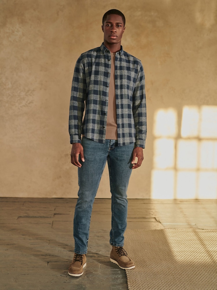 Chalk Blue Slim Motion Flex Stretch Slim Fit Jeans - Image 2 of 8 Chalk Blue Slim Motion Flex Stretch Slim Fit Jeans - Image 2 of 8
