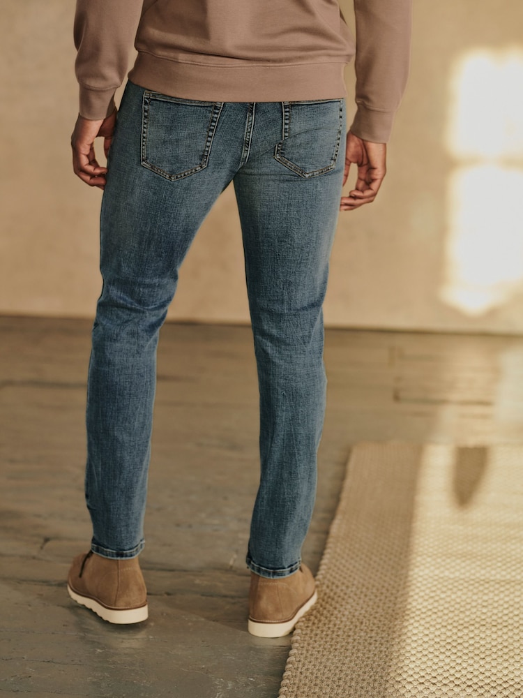 Chalk Blue Slim Motion Flex Stretch Slim Fit Jeans - Image 3 of 8