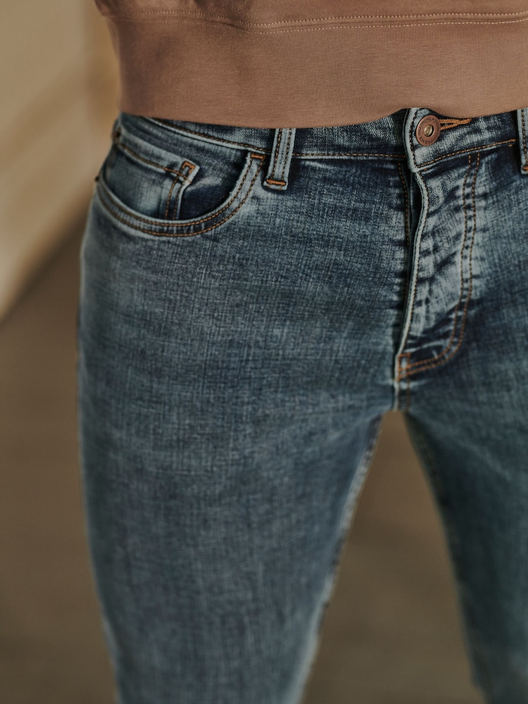 Chalk Blue Slim Motion Flex Stretch Slim Fit Jeans - Image 4 of 8