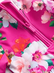 Baker by Ted Baker Pink Floral Sunsafe Swimsuit - Image 10 of 10