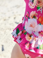 Baker by Ted Baker Pink Floral Sunsafe Swimsuit - Image 5 of 10