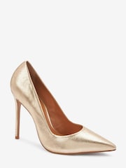 Gold Signature Leather Court Shoes - Image 5 of 7