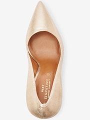 Gold Signature Leather Court Shoes - Image 6 of 7
