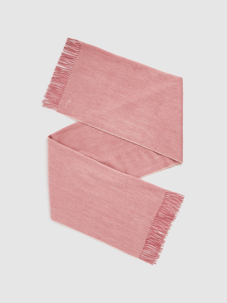 Reiss Blush Picton Wool-Cashmere Scarf - Image 1 of 5