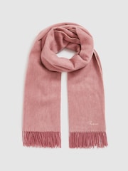 Reiss Blush Picton Wool-Cashmere Scarf - Image 3 of 5