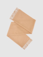 Reiss Camel Picton Wool-Cashmere Scarf - Image 1 of 1