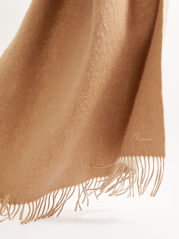 Reiss Camel Picton Wool-Cashmere Scarf - Image 6 of 6 Reiss Camel Picton Wool-Cashmere Scarf - Image 6 of 6