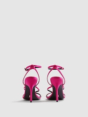 Reiss Magenta Camilla Strappy Sandal Heels - Image 5 of 5