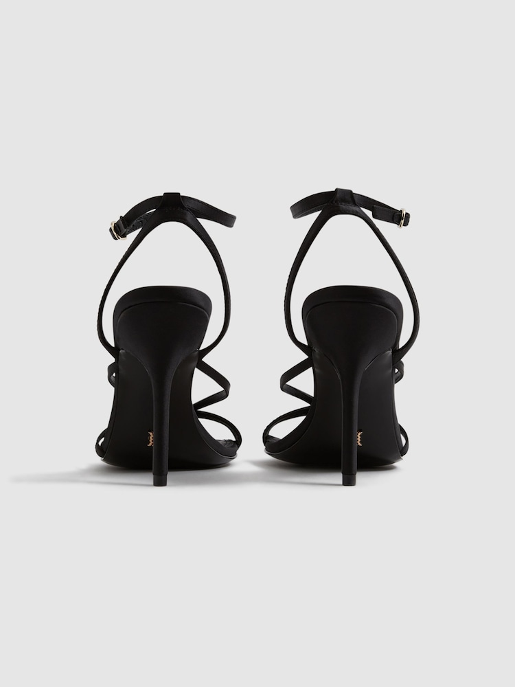 Reiss Black Camilla Strappy Sandal Heels - Image 5 of 5 Reiss Black Camilla Strappy Sandal Heels - Image 5 of 5
