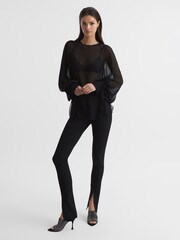 Reiss Black Cylan Crystal Mule - Image 3 of 7