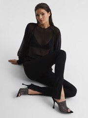 Reiss Black Cylan Crystal Mule - Image 4 of 7