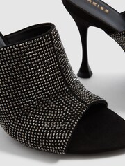 Reiss Black Cylan Crystal Mule - Image 6 of 7
