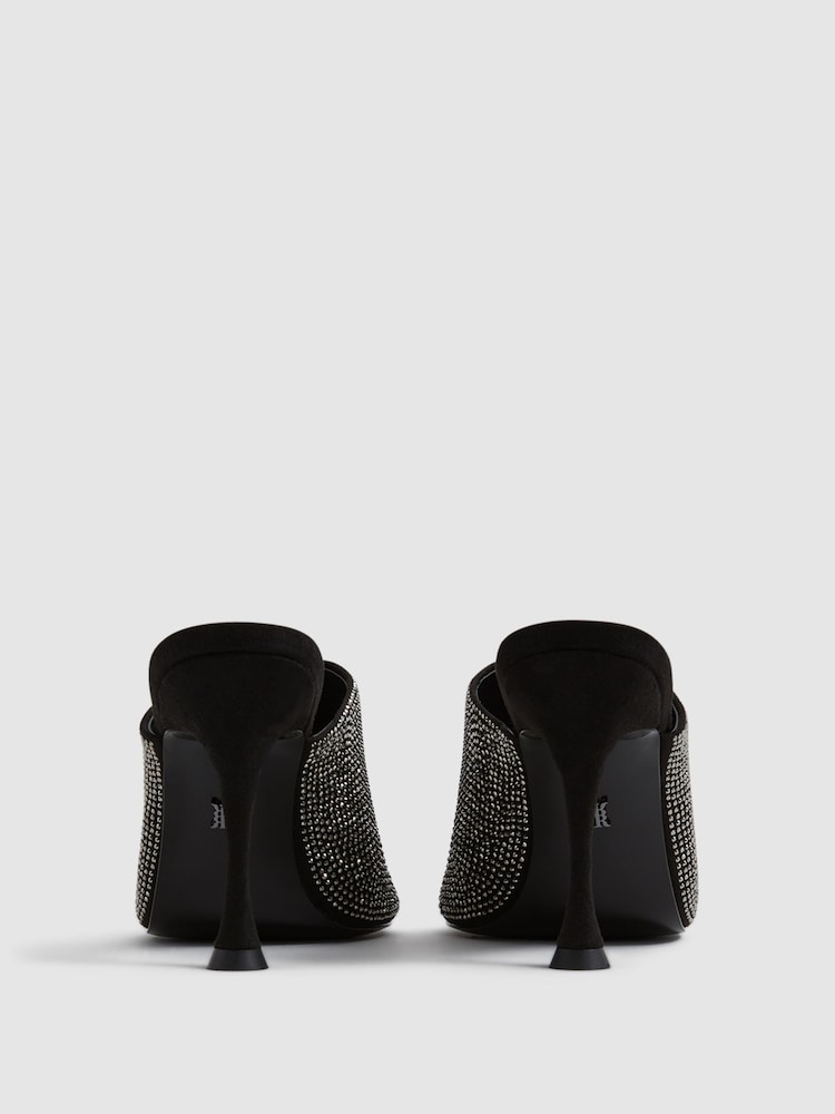 Reiss Black Cylan Crystal Mule - Image 7 of 7