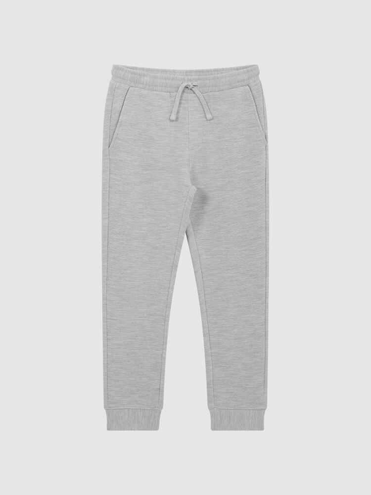 Reiss Grey Clyde Junior Ribbed Jersey Joggers - Image 2 of 8
