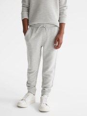 Reiss Grey Clyde Junior Ribbed Jersey Joggers - Image 3 of 8