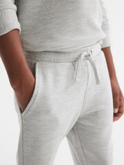 Reiss Grey Clyde Junior Ribbed Jersey Joggers - Image 4 of 8