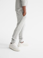 Reiss Grey Clyde Junior Ribbed Jersey Joggers - Image 5 of 8