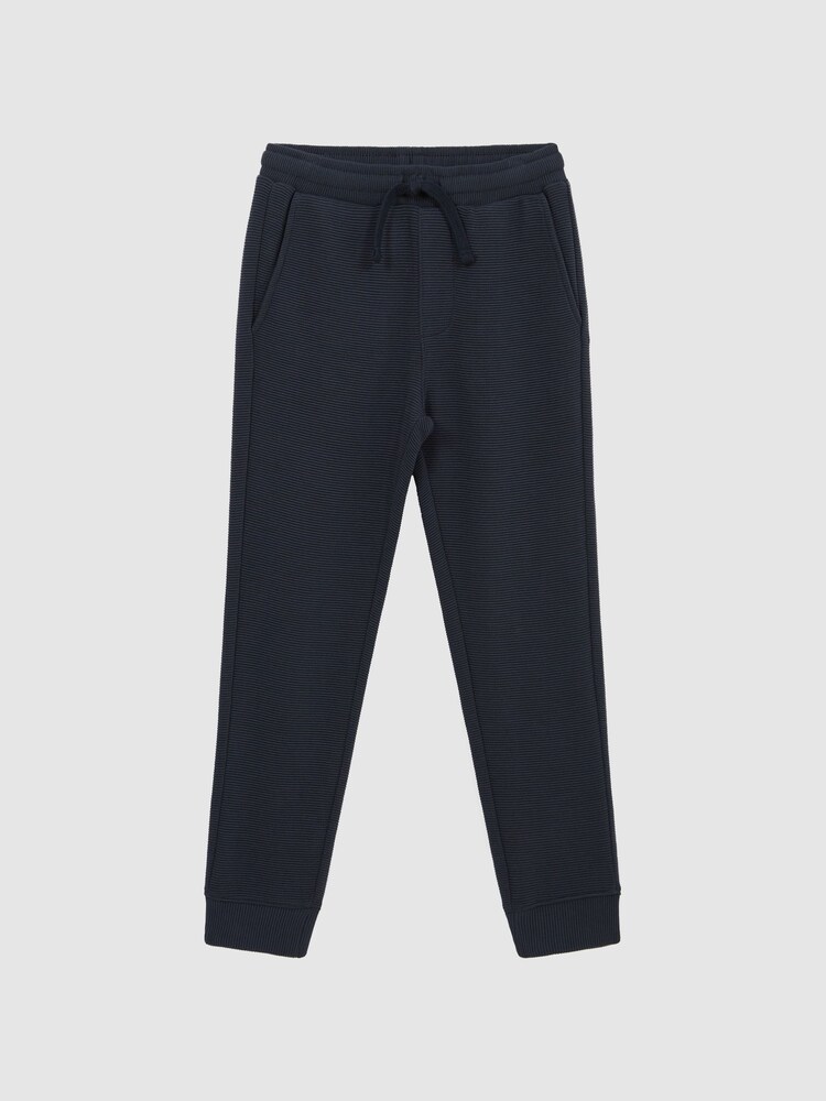 Airforce Blue - Reiss Clyde Gerippte Jersey-Jogginghose - Bild 2 von 5