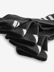 adidas Black Cushioned Mid-Cut Socks 3 Pack - Image 3 of 4