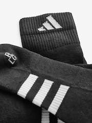 adidas Black Cushioned Mid-Cut Socks 3 Pack - Image 4 of 4