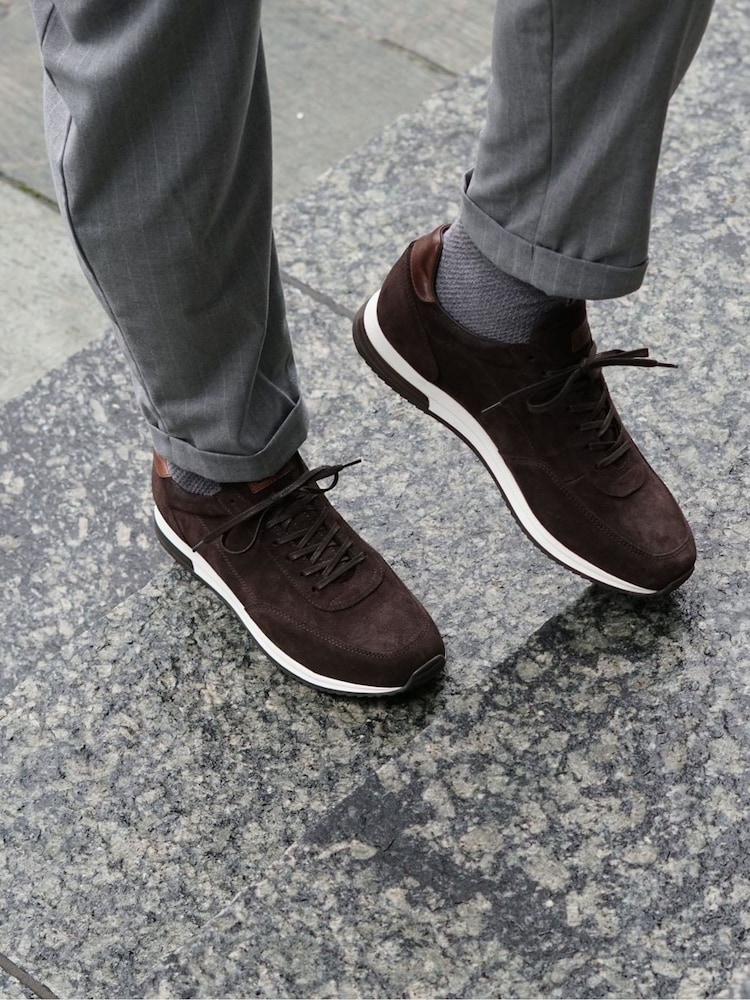 Temno rjava barva - Loake usnjeni športni copati Loake Bannister - Slika 1 iz 4