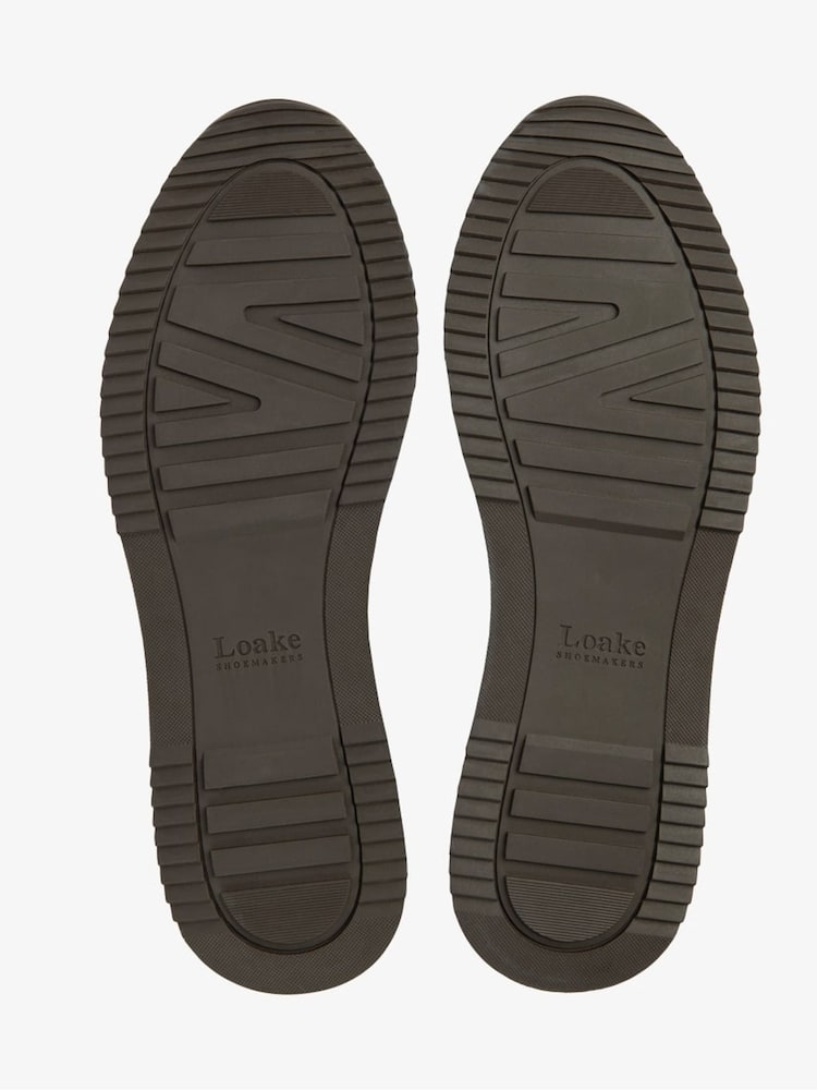 Temno rjava barva - Loake usnjeni športni copati Loake Bannister - Slika 4 iz 4